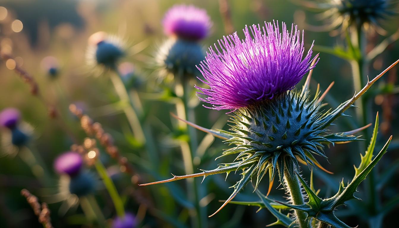 découvrez tout sur le chardon : plante sauvage aux fleurs épineuses, symbole de force et de protection, utilisée en phytothérapie et ornementation.