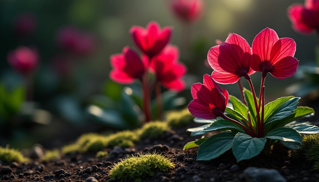 le cyclamen est une plante d'intérieur et d'extérieur appréciée pour ses fleurs colorées et délicates, idéale pour égayer vos espaces toute l'année.
